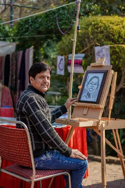 Kamal Kaku Live Caricature Artist in Delhi